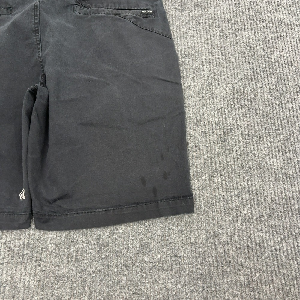Volcom Shorts Mens 33 Black Cotton Stretch Chino Skate Casual - Picture 6 of 7